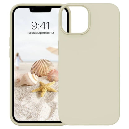 KALEBOL KLB-YTGJ001 For iPhone 13 Case Solid Color Liquid Silicone+PC Phone Cover