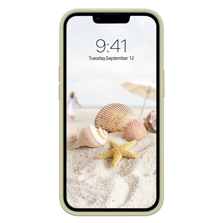 KALEBOL KLB-YTGJ001 For iPhone 13 Case Solid Color Liquid Silicone+PC Phone Cover