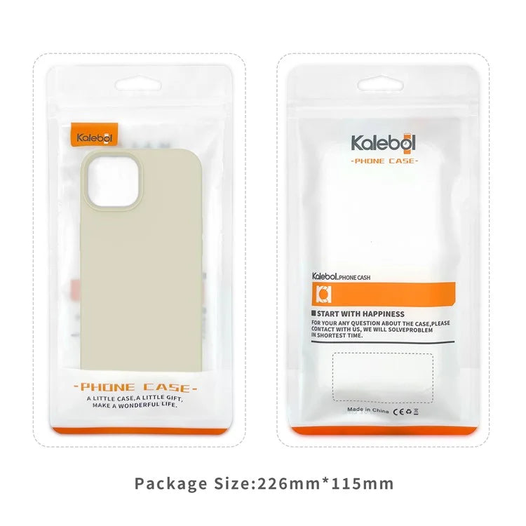 KALEBOL KLB-YTGJ001 For iPhone 13 Case Solid Color Liquid Silicone+PC Phone Cover