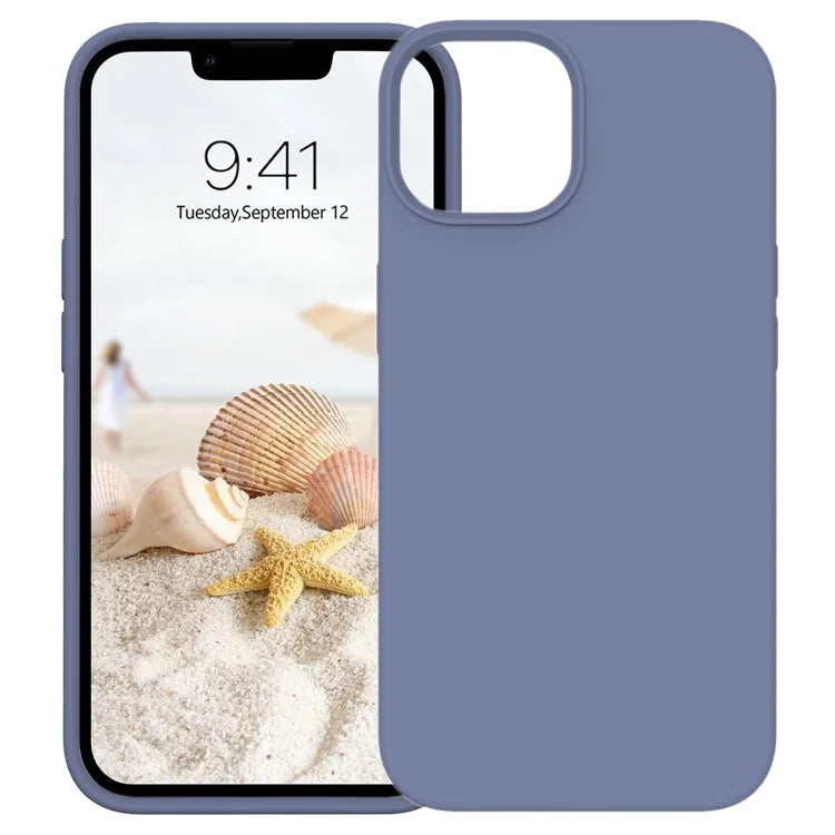 KALEBOL KLB-YTGJ001 For iPhone 13 Case Solid Color Liquid Silicone+PC Phone Cover