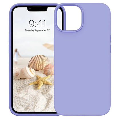 KALEBOL KLB-YTGJ001 For iPhone 13 Case Solid Color Liquid Silicone+PC Phone Cover
