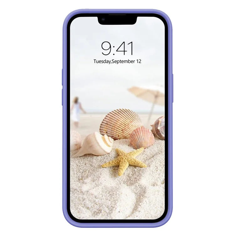 KALEBOL KLB-YTGJ001 For iPhone 13 Case Solid Color Liquid Silicone+PC Phone Cover