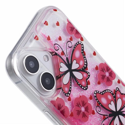 For iPhone 16 Plus Case Floating Quicksand Pattern Soft TPU Back Cover
