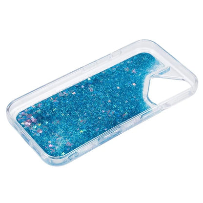 For iPhone 16 Plus Case Floating Quicksand Pattern Soft TPU Back Cover