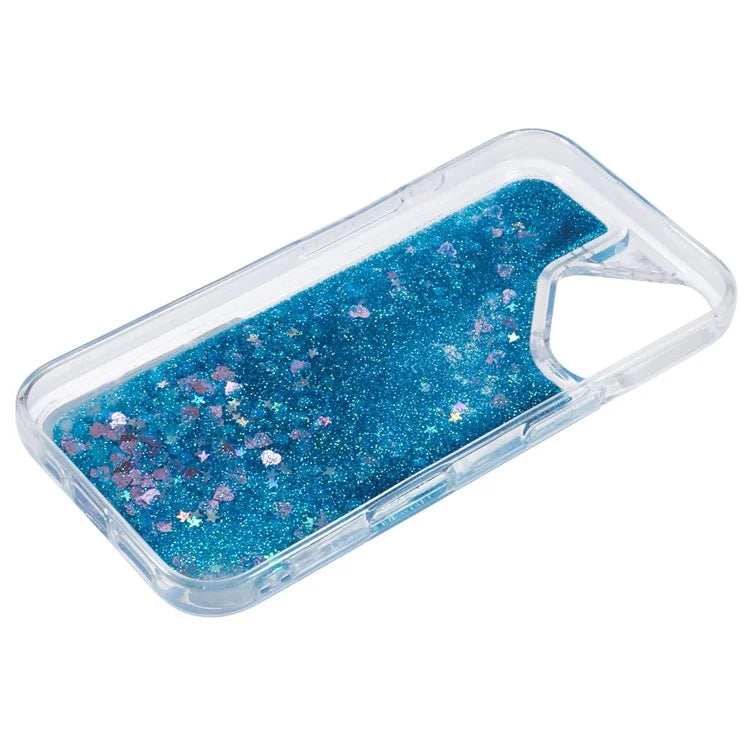For iPhone 16 Plus Case Floating Quicksand Pattern Soft TPU Back Cover