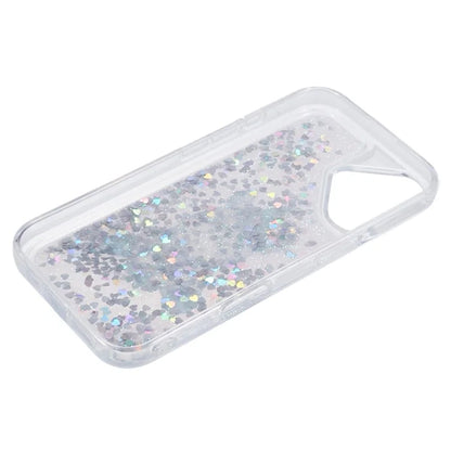 For iPhone 16 Plus Case Floating Quicksand Pattern Soft TPU Back Cover