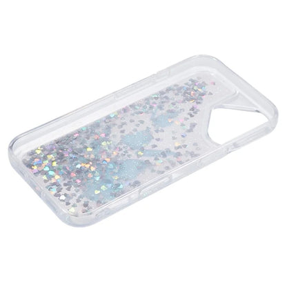 For iPhone 16 Plus Case Floating Quicksand Pattern Soft TPU Back Cover