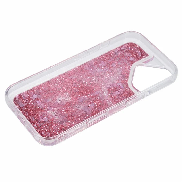 For iPhone 16 Plus Case Floating Quicksand Pattern Soft TPU Back Cover