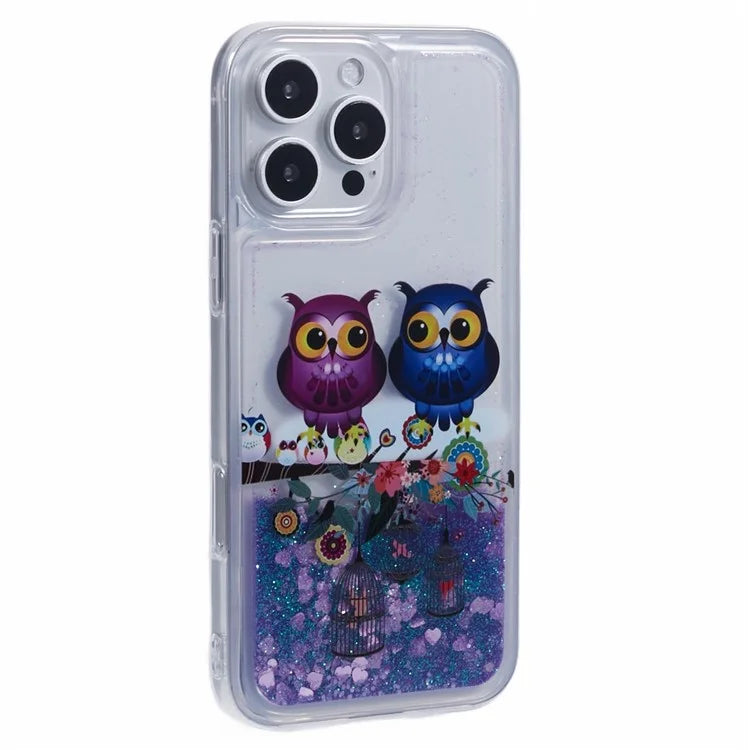 For iPhone 16 Pro Max Case Floating Quicksand Pattern Soft TPU Back Cover