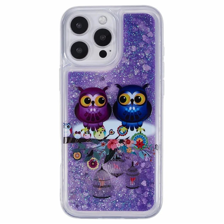 For iPhone 16 Pro Max Case Floating Quicksand Pattern Soft TPU Back Cover