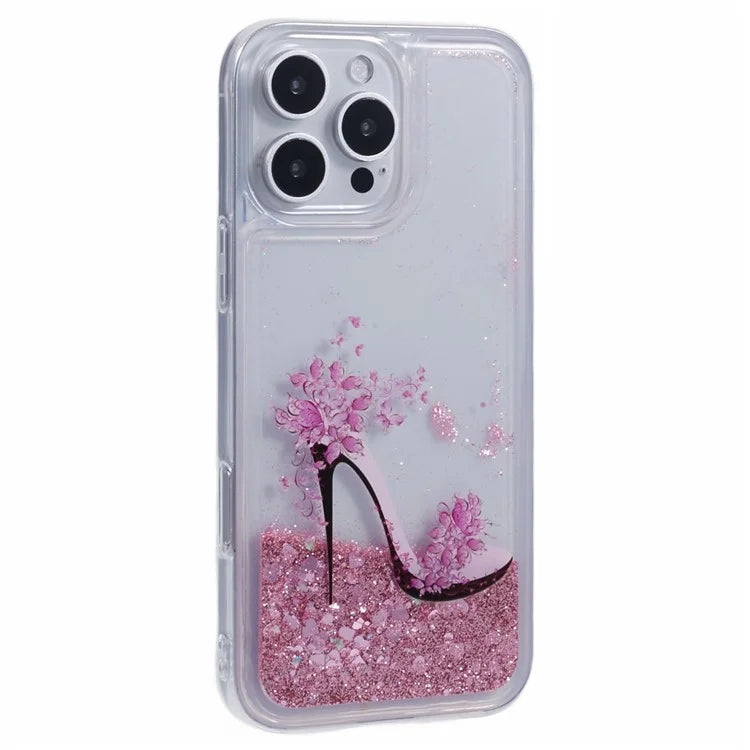 For iPhone 16 Pro Max Case Floating Quicksand Pattern Soft TPU Back Cover