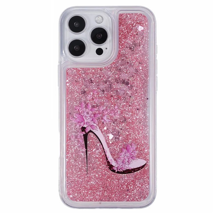For iPhone 16 Pro Max Case Floating Quicksand Pattern Soft TPU Back Cover