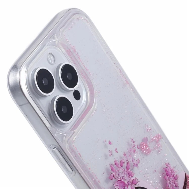 For iPhone 16 Pro Max Case Floating Quicksand Pattern Soft TPU Back Cover