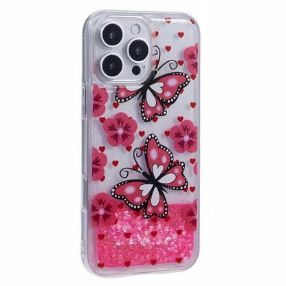 For iPhone 16 Pro Max Case Floating Quicksand Pattern Soft TPU Back Cover