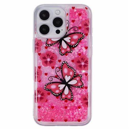 For iPhone 16 Pro Max Case Floating Quicksand Pattern Soft TPU Back Cover