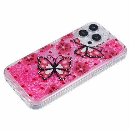 For iPhone 16 Pro Max Case Floating Quicksand Pattern Soft TPU Back Cover
