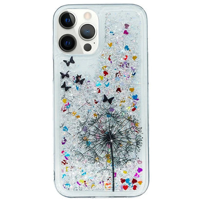 For iPhone 16 Pro Max Case Floating Quicksand Pattern Soft TPU Back Cover