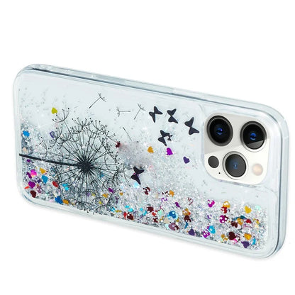 For iPhone 16 Pro Max Case Floating Quicksand Pattern Soft TPU Back Cover