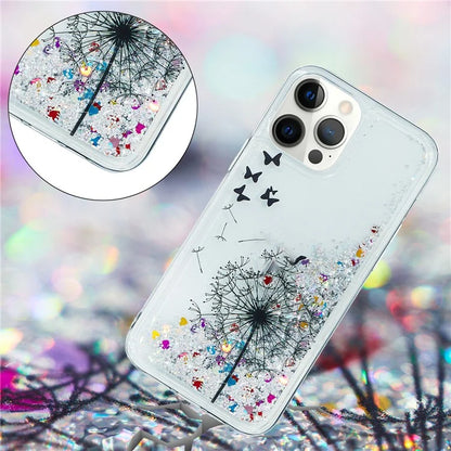 For iPhone 16 Pro Max Case Floating Quicksand Pattern Soft TPU Back Cover