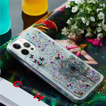 For iPhone 16 Pro Max Case Floating Quicksand Pattern Soft TPU Back Cover