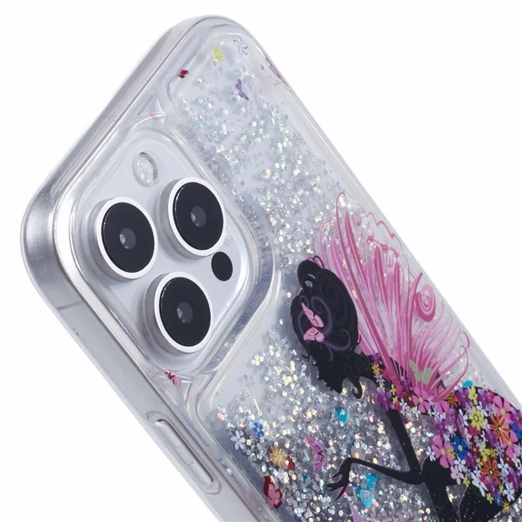 For iPhone 16 Pro Max Case Floating Quicksand Pattern Soft TPU Back Cover