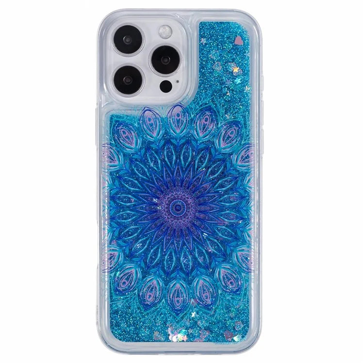 For iPhone 16 Pro Max Case Floating Quicksand Pattern Soft TPU Back Cover