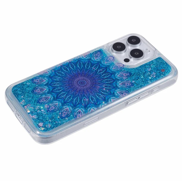 For iPhone 16 Pro Max Case Floating Quicksand Pattern Soft TPU Back Cover