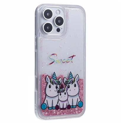 For iPhone 16 Pro Max Case Floating Quicksand Pattern Soft TPU Back Cover