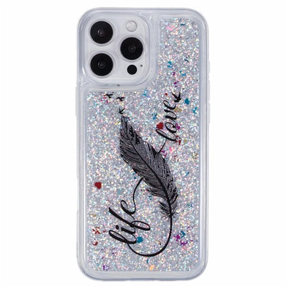 For iPhone 16 Pro Max Case Floating Quicksand Pattern Soft TPU Back Cover