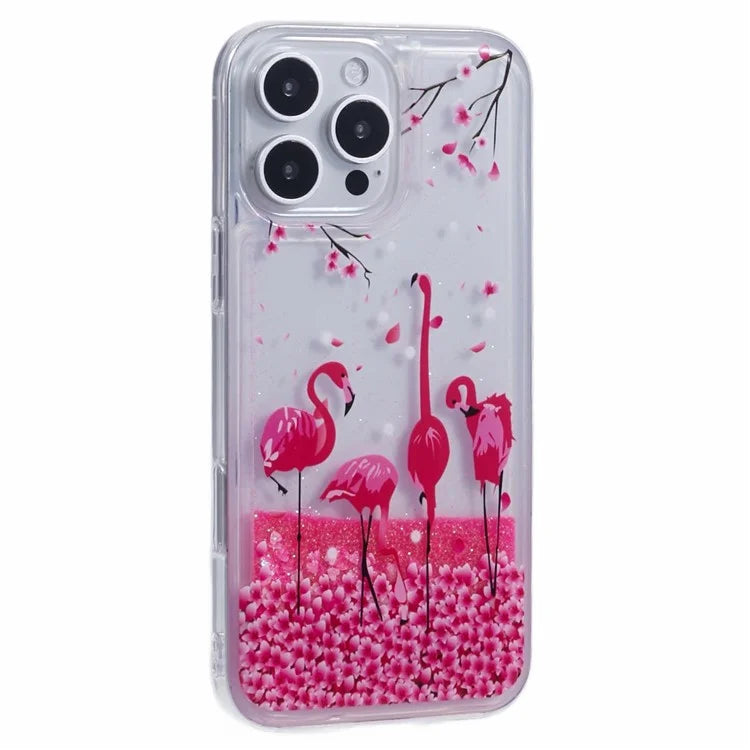 For iPhone 16 Pro Max Case Floating Quicksand Pattern Soft TPU Back Cover