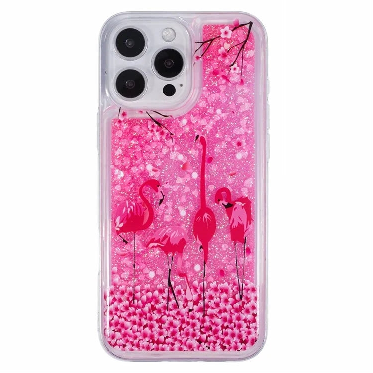 For iPhone 16 Pro Max Case Floating Quicksand Pattern Soft TPU Back Cover