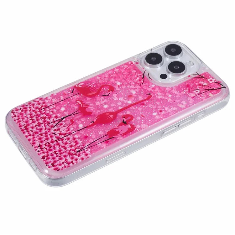 For iPhone 16 Pro Max Case Floating Quicksand Pattern Soft TPU Back Cover