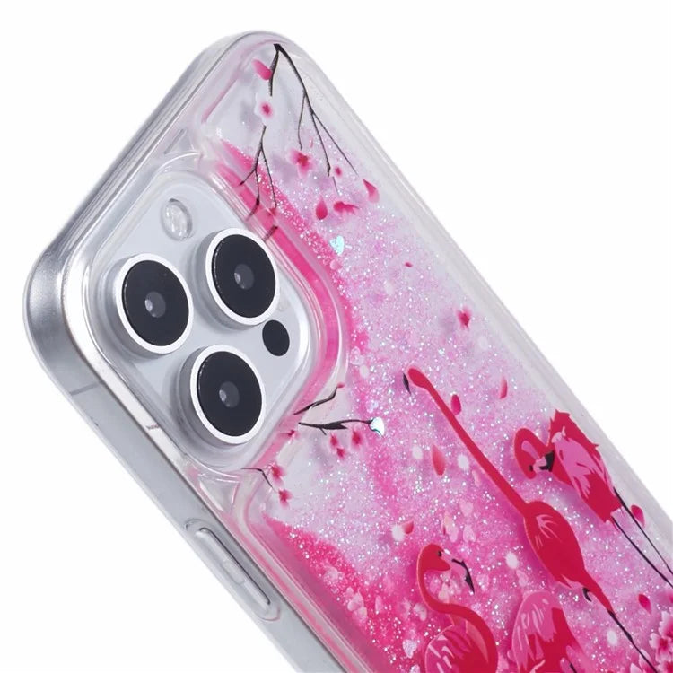 For iPhone 16 Pro Max Case Floating Quicksand Pattern Soft TPU Back Cover