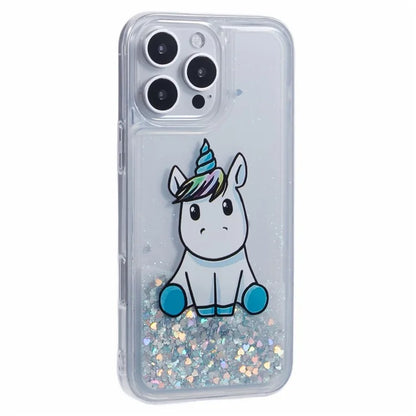 For iPhone 16 Pro Max Case Floating Quicksand Pattern Soft TPU Back Cover