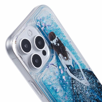 For iPhone 16 Pro Max Case Floating Quicksand Pattern Soft TPU Back Cover