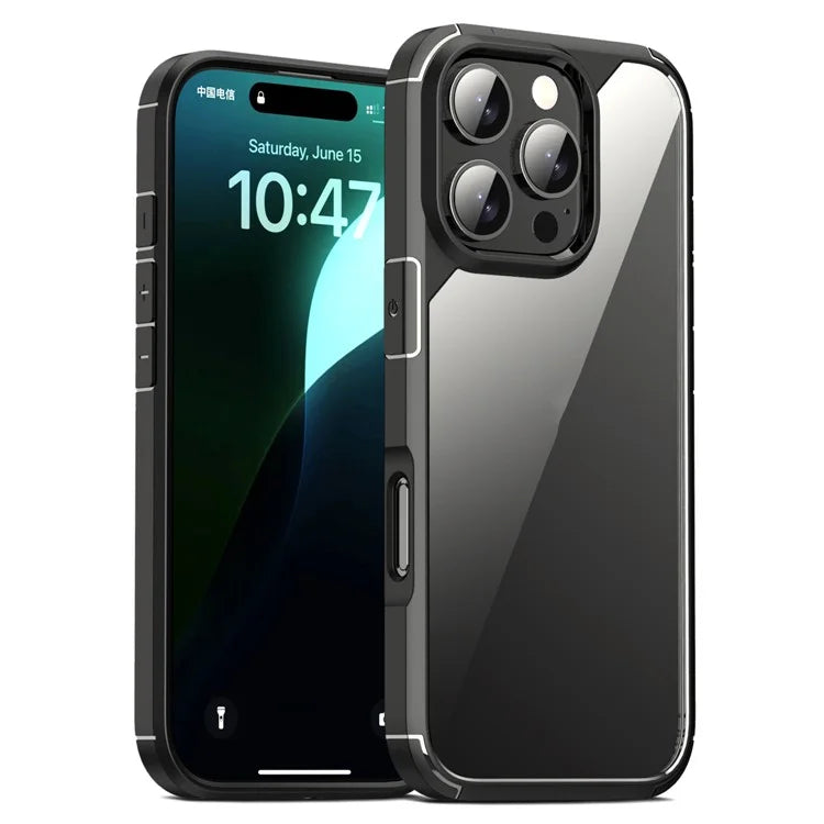 Defense Armor Series for iPhone 16 Pro Case Anti-Scratch TPU+PC Clear Back Shell