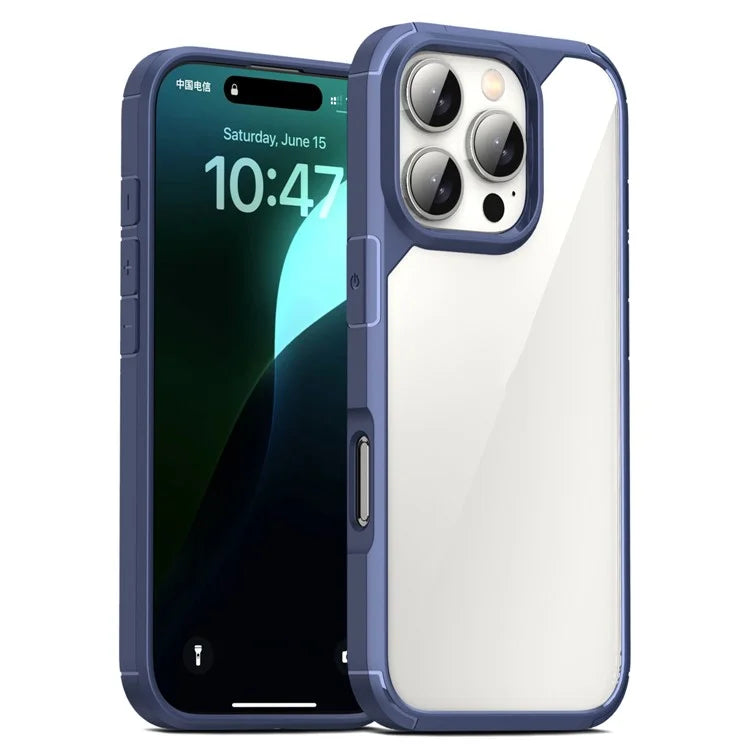 Defense Armor Series for iPhone 16 Pro Case Anti-Scratch TPU+PC Clear Back Shell