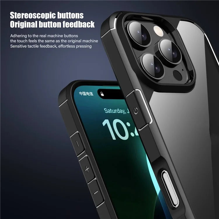 Defense Armor Series for iPhone 16 Pro Case Anti-Scratch TPU+PC Clear Back Shell