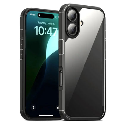 Defense Armor Series for iPhone 16 Case Anti-Scratch TPU+PC Clear Back Shell