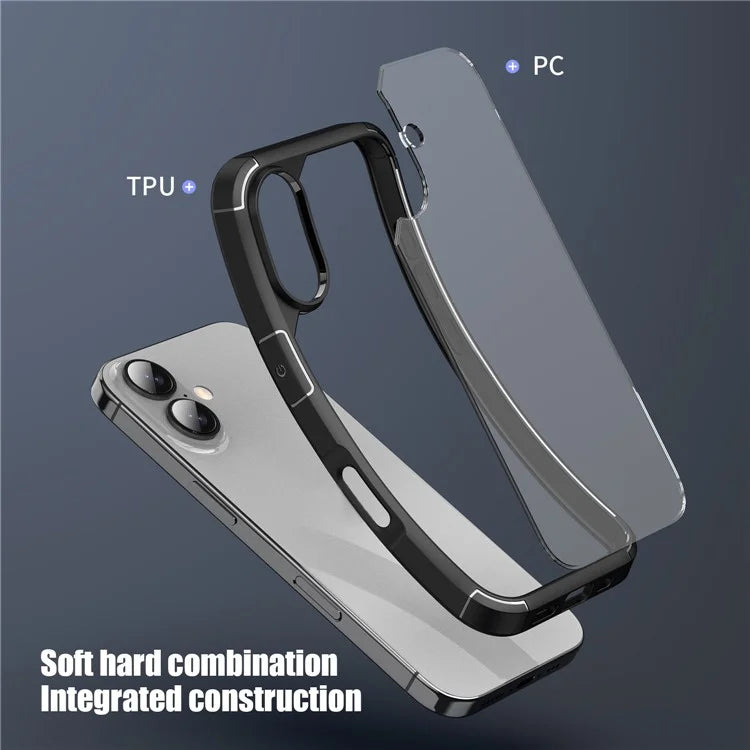 Defense Armor Series for iPhone 16 Case Anti-Scratch TPU+PC Clear Back Shell