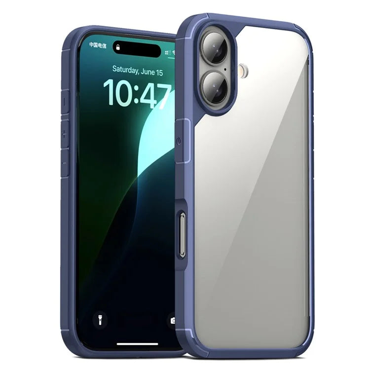 Defense Armor Series for iPhone 16 Case Anti-Scratch TPU+PC Clear Back Shell