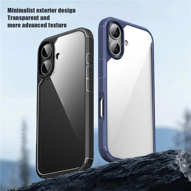 Defense Armor Series for iPhone 16 Case Anti-Scratch TPU+PC Clear Back Shell