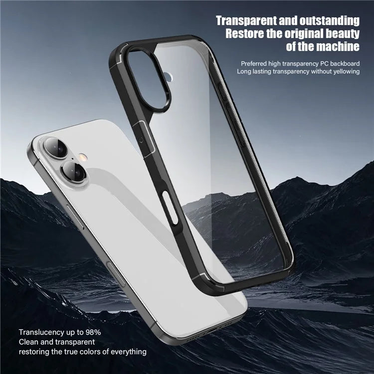 Defense Armor Series for iPhone 16 Case Anti-Scratch TPU+PC Clear Back Shell