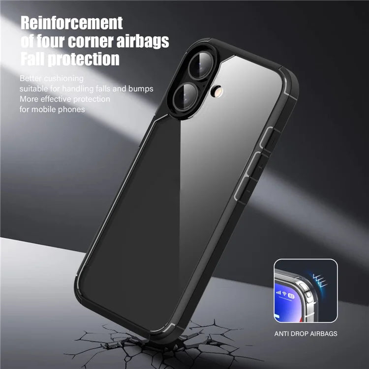 Defense Armor Series for iPhone 16 Case Anti-Scratch TPU+PC Clear Back Shell