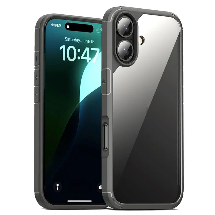 Defense Armor Series for iPhone 16 Case Anti-Scratch TPU+PC Clear Back Shell