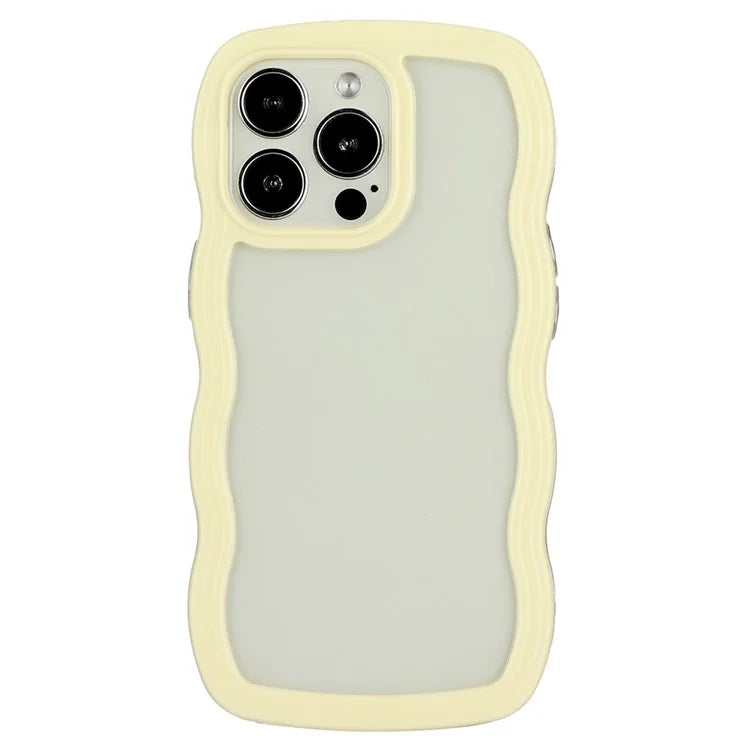 For iPhone 16 Pro Case Wavy Edge Design PC + TPU Shockproof Phone Cover