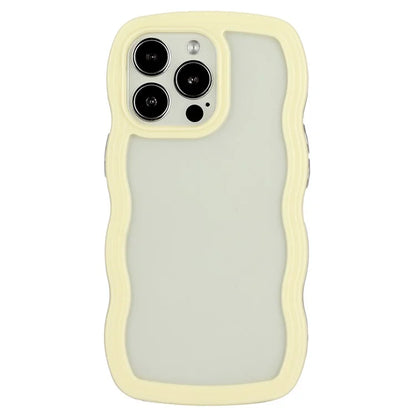 For iPhone 16 Pro Case Wavy Edge Design PC + TPU Shockproof Phone Cover