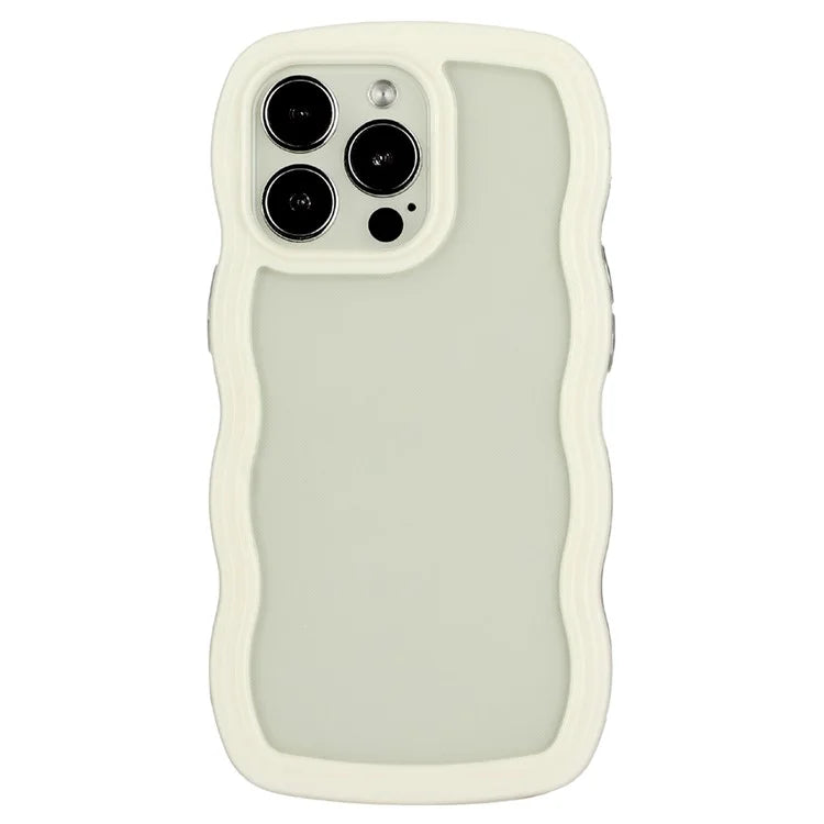 For iPhone 16 Pro Case Wavy Edge Design PC + TPU Shockproof Phone Cover