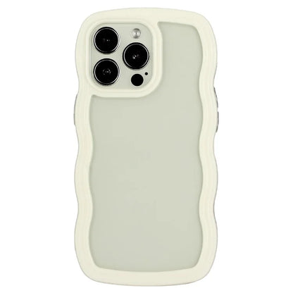 For iPhone 16 Pro Case Wavy Edge Design PC + TPU Shockproof Phone Cover