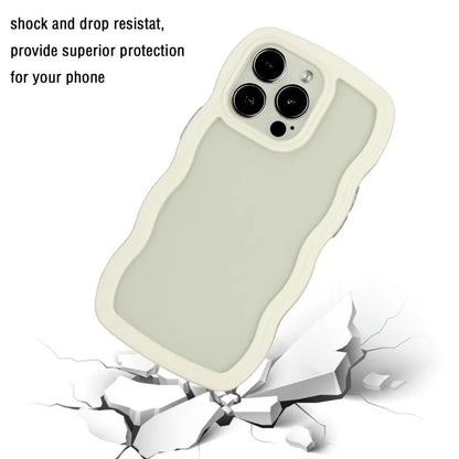 For iPhone 16 Pro Case Wavy Edge Design PC + TPU Shockproof Phone Cover